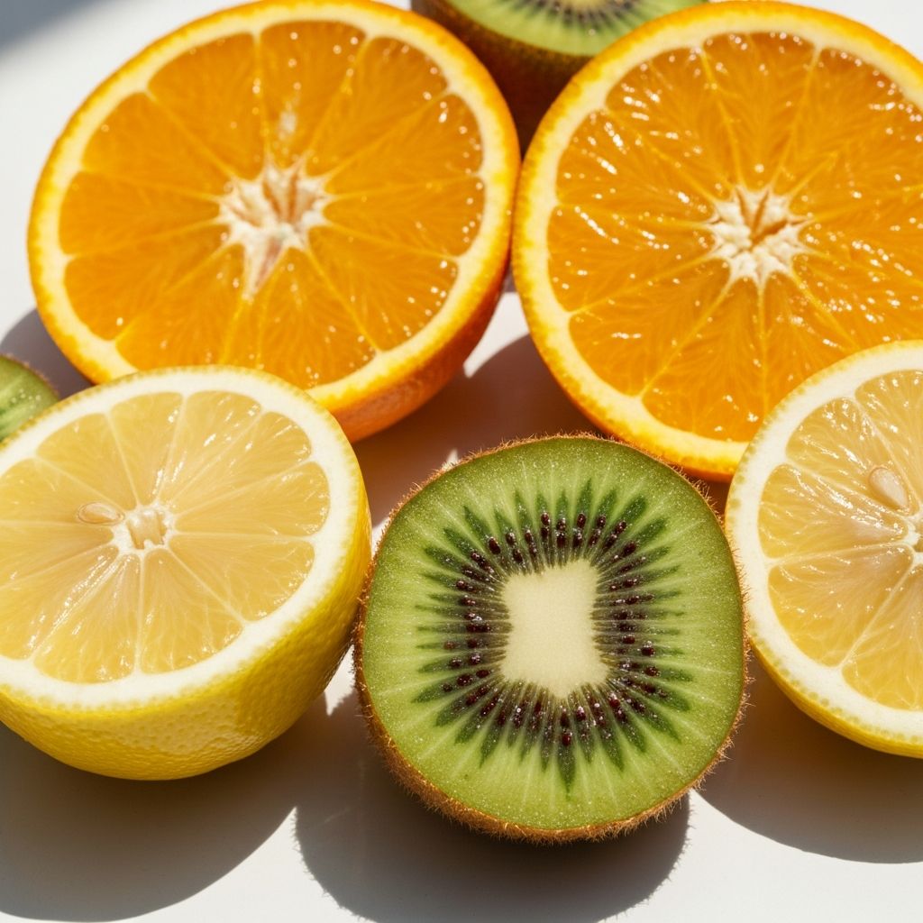 Friss citrusfélék és kiwi